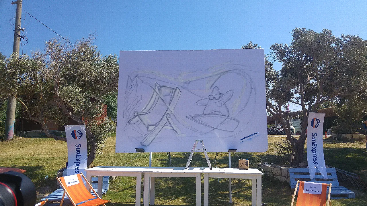 graffiti sketch for a billboard