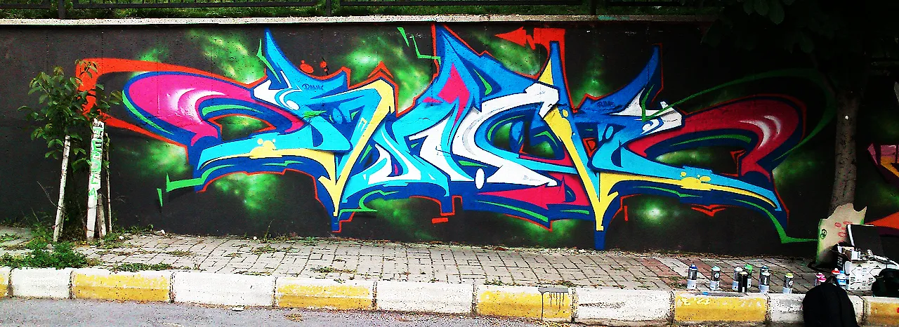 renkli duvar resmi graffiti
