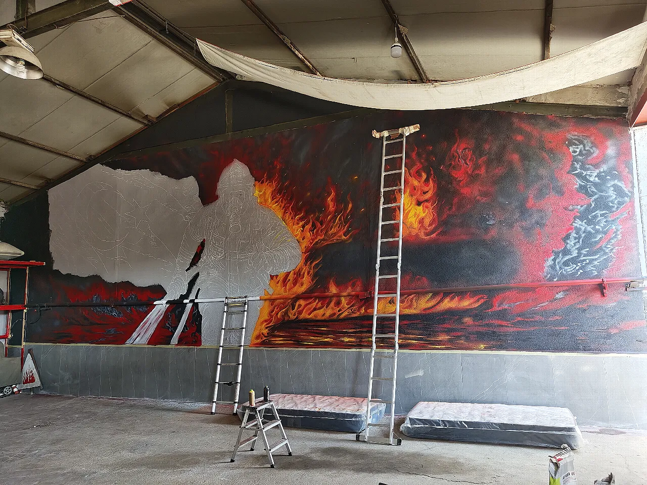 Bozüyük Fire Department Graffiti